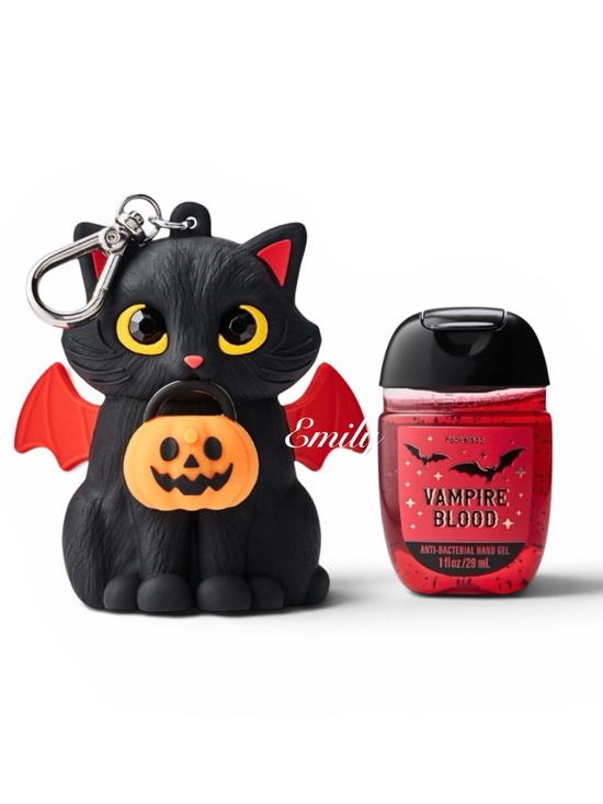 Bath & Body Works Accessories - BBW Light-up Spooky Kitty PocketBac Holder Set NEW